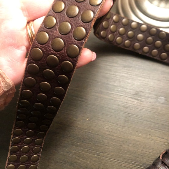 Frye “Stacy” Studded Leather Woven Shoulder Bag - Picture 12 of 15